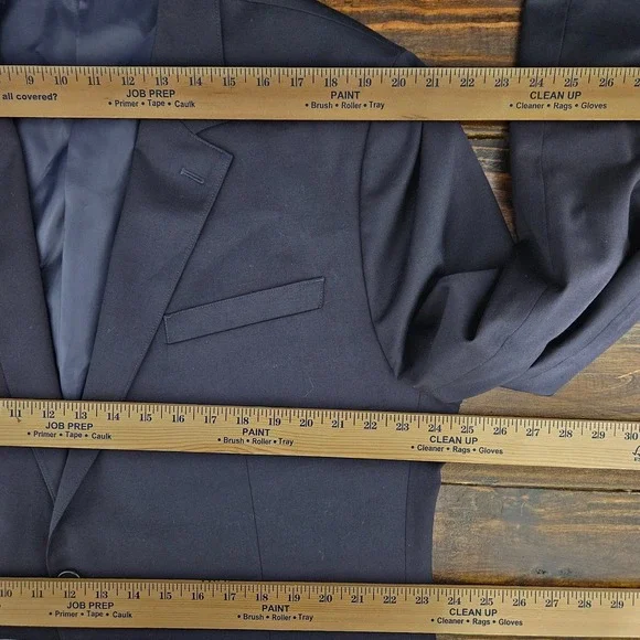 Bonobos Men's Sport Coat Blazer Two Button Navy Wool Spandex Athletic Fit 48R - Picture 3 of 16